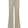 Triple Nine - Pant flared with gold rib belt - Beige