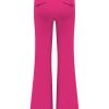 Triple Nine - Pant flared with gold rib belt - Fuchsia