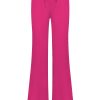 Triple Nine - Pant flared with gold rib belt - Fuchsia