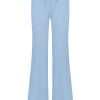 Triple Nine - Pant flared with gold rib belt - L.Blue