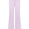 Triple Nine - Pant flared with gold rib belt - Lila
