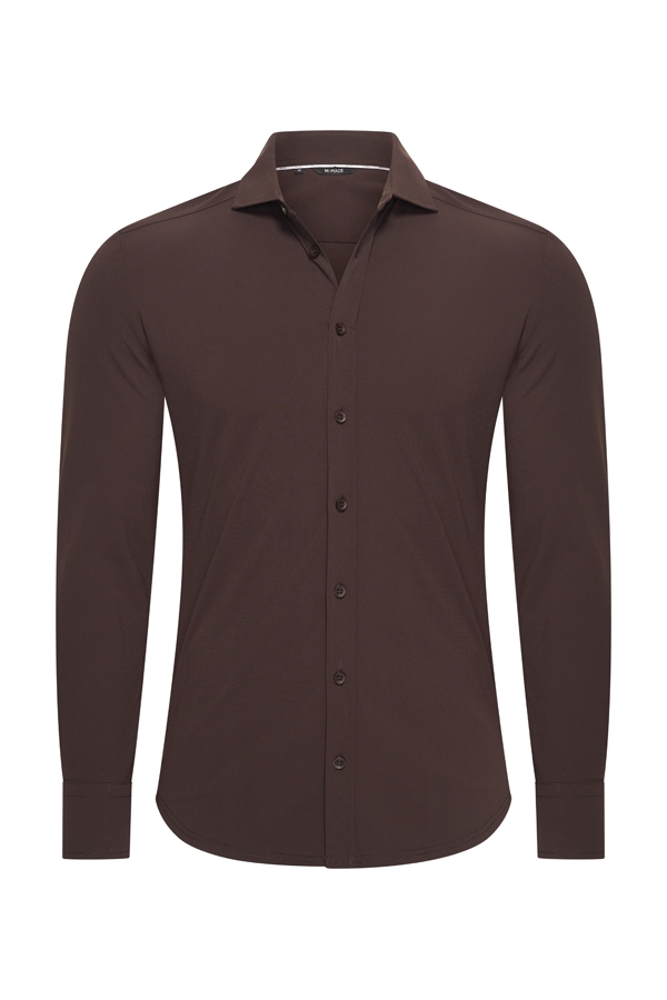 Mi Piace Heren - Blouse - Espresso