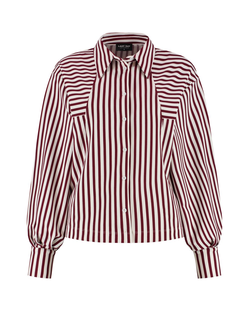Lady Day - Gem Blouse - Burgundy/Simple white
