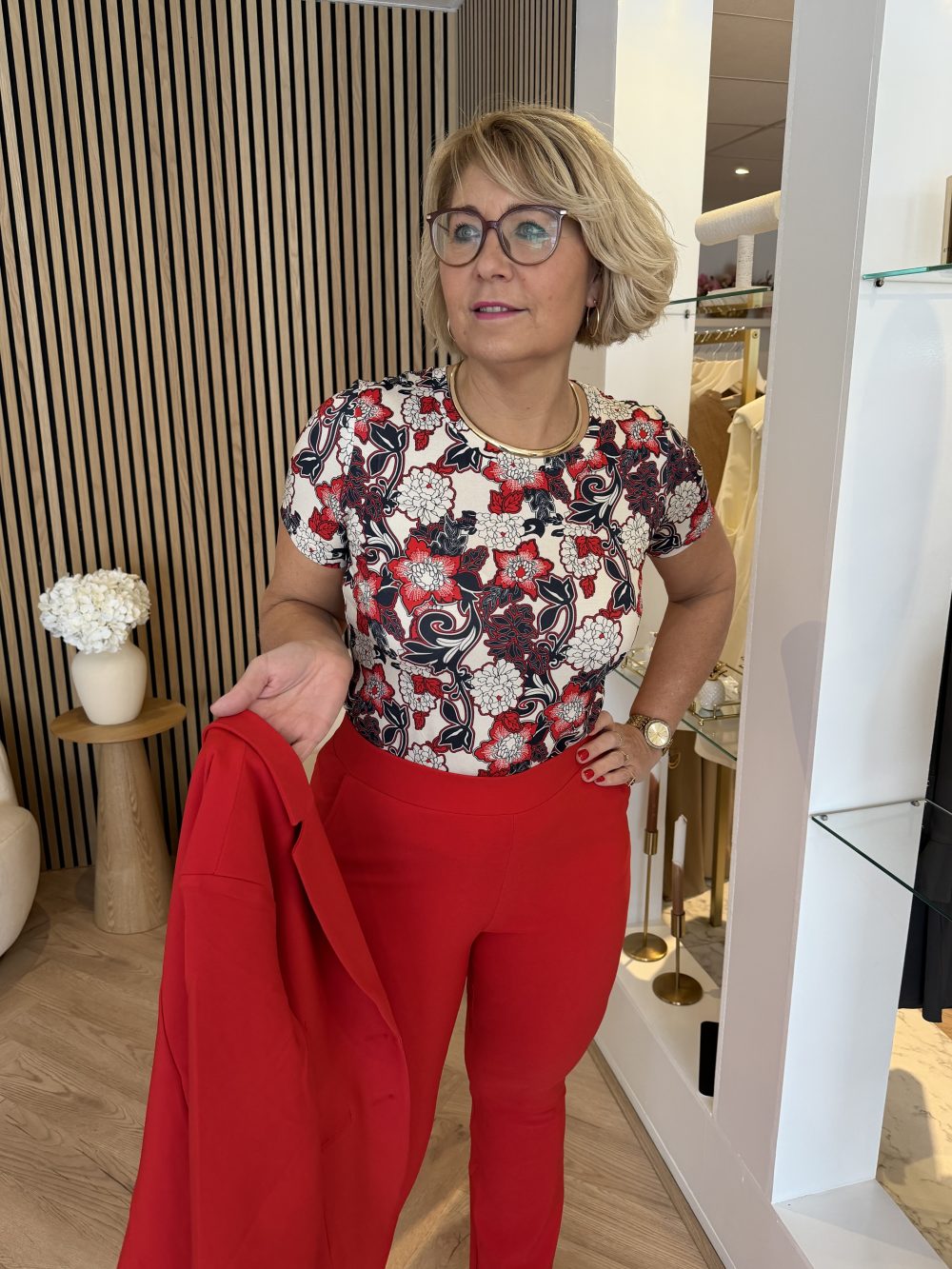 &Co Woman - Vere Flower - Red multi