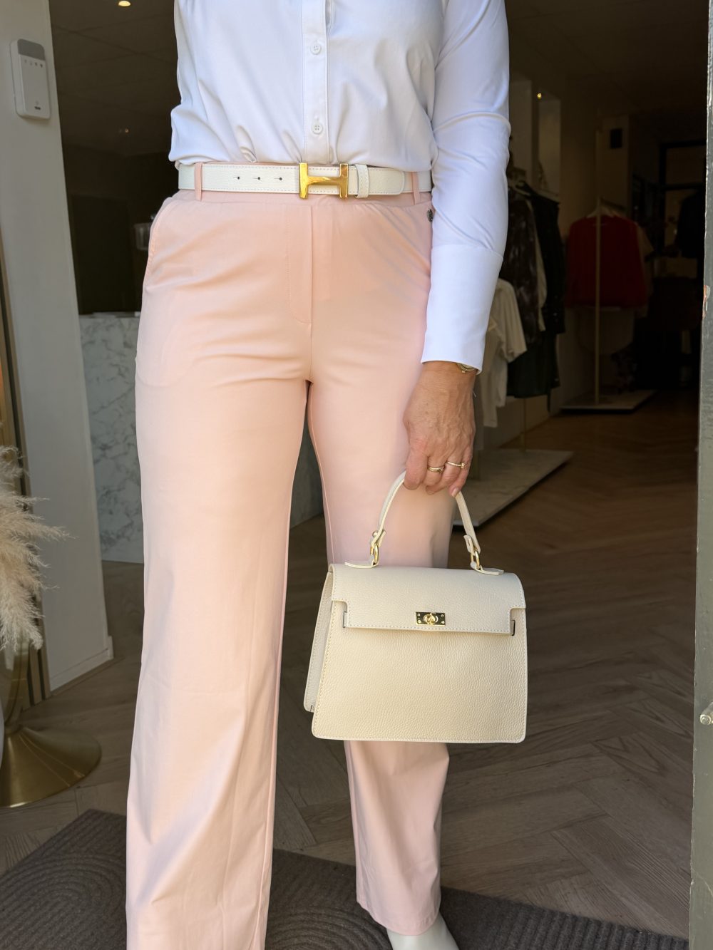Triple Nine - Broek Straight - Powder pink