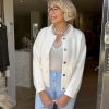 Triple Nine - Jacket fluffy with pockets - Creme