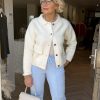 Triple Nine - Jacket fluffy with pockets - Creme