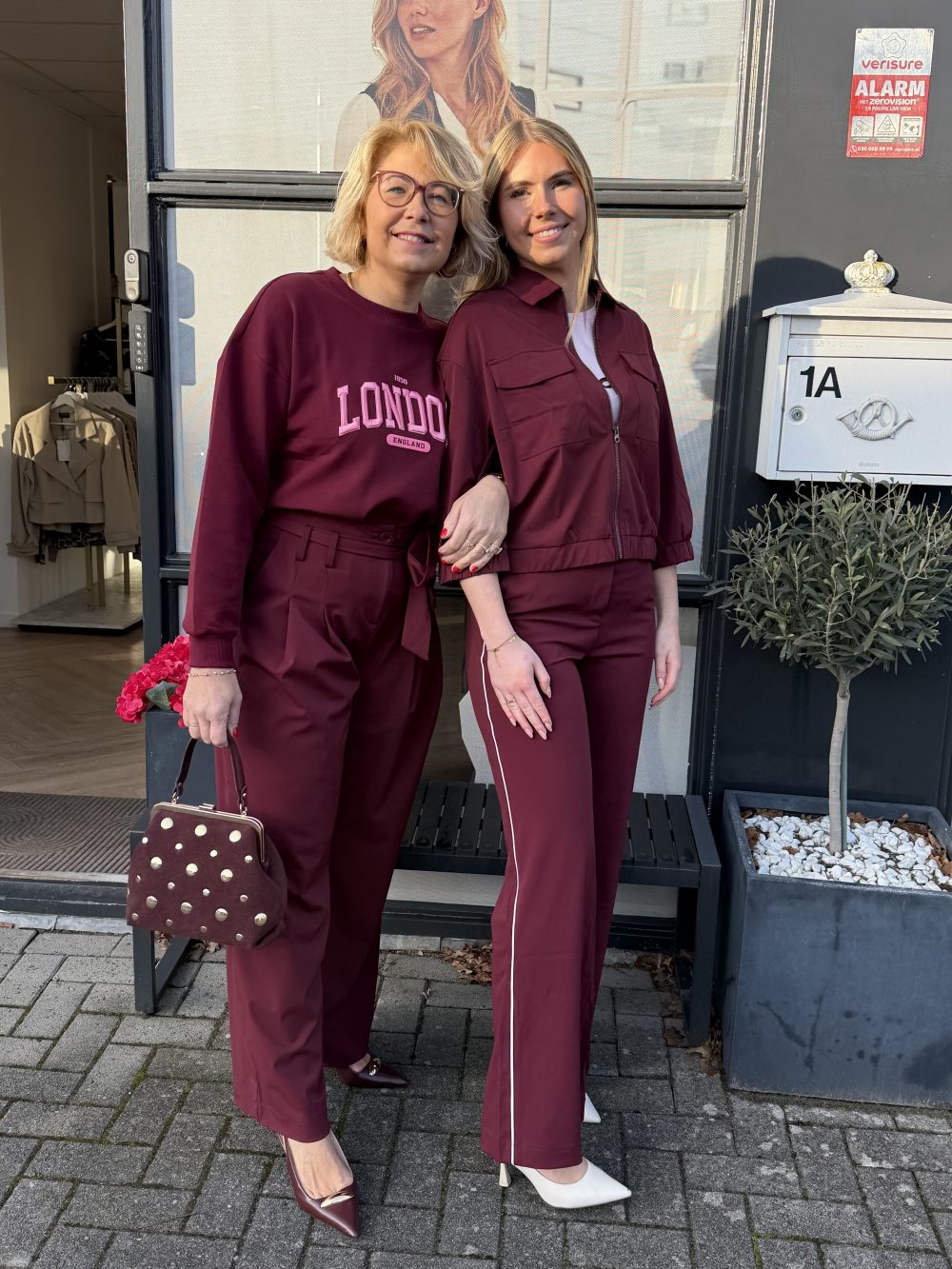 Lady Day - London Sweater - Burgundy & Lady Day - Eleyn Trousers - Burgundy