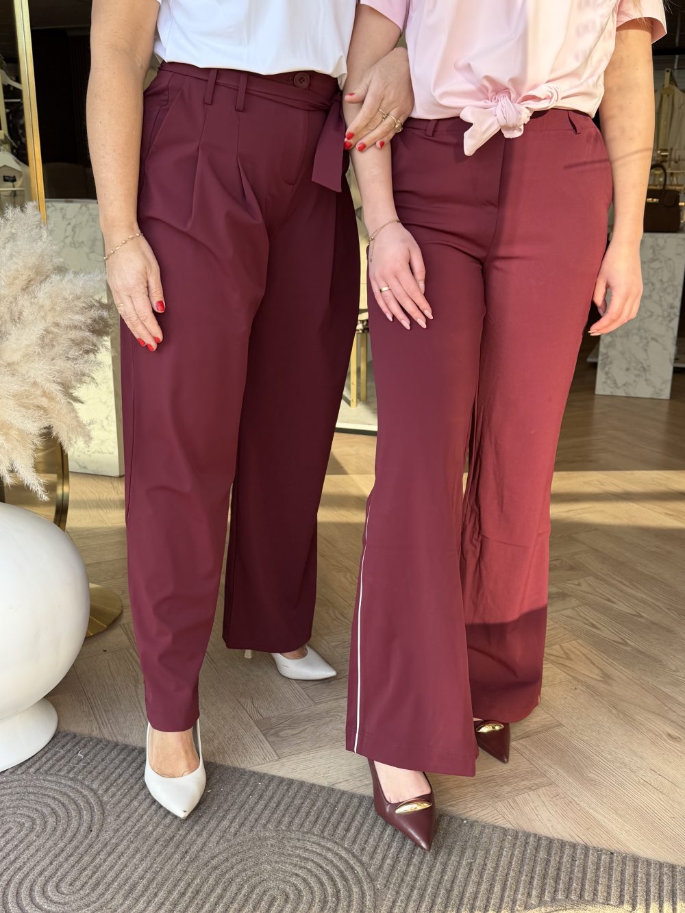 Lady Day - Eleyn Trousers - Burgundy & Lady Day - Steph Trousers - Burgundy