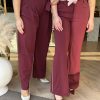 Lady Day - Eleyn Trousers - Burgundy & Lady Day - Steph Trousers - Burgundy
