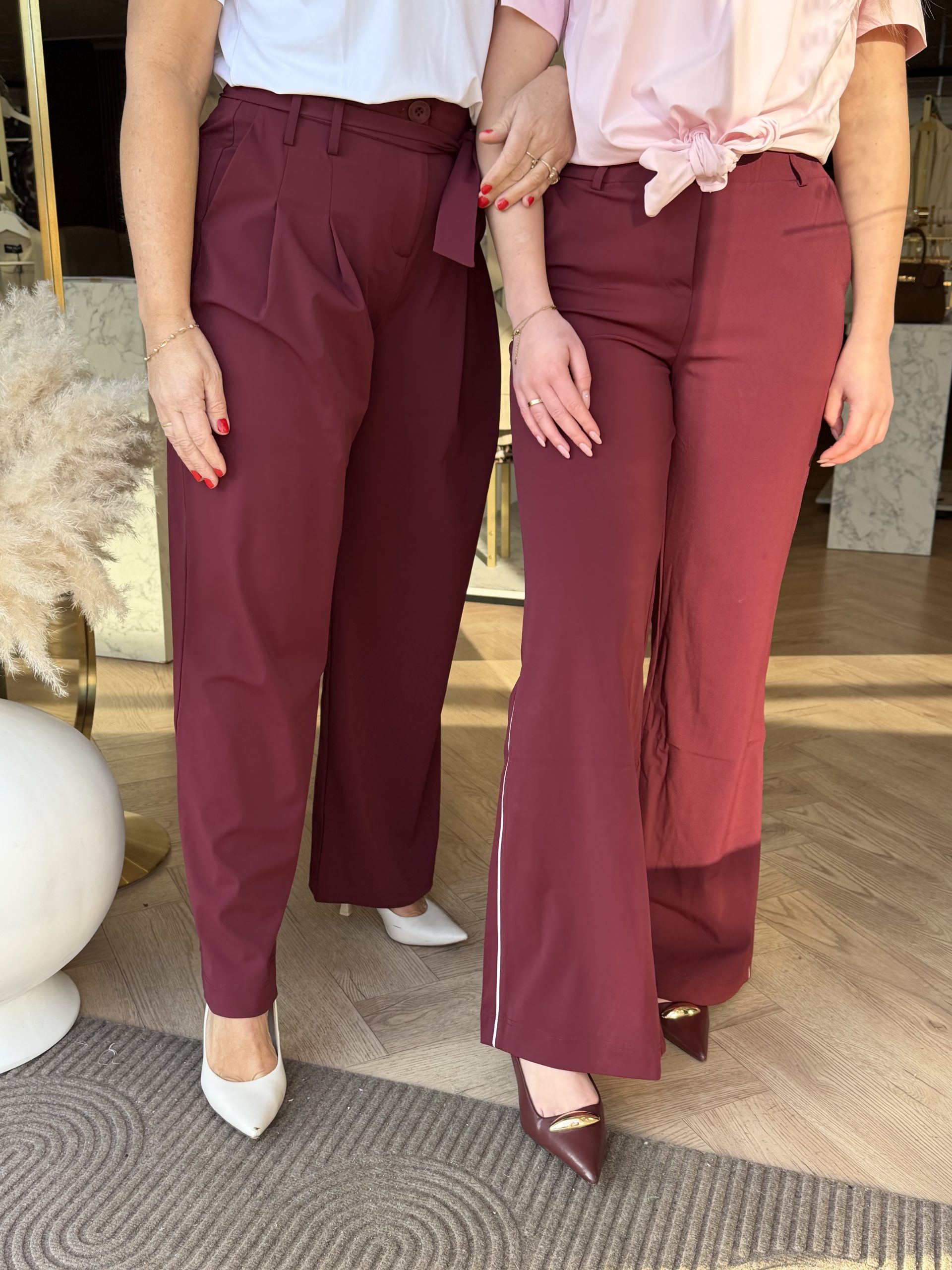 Lady Day - Eleyn Trousers - Burgundy & Lady Day - Steph Trousers - Burgundy