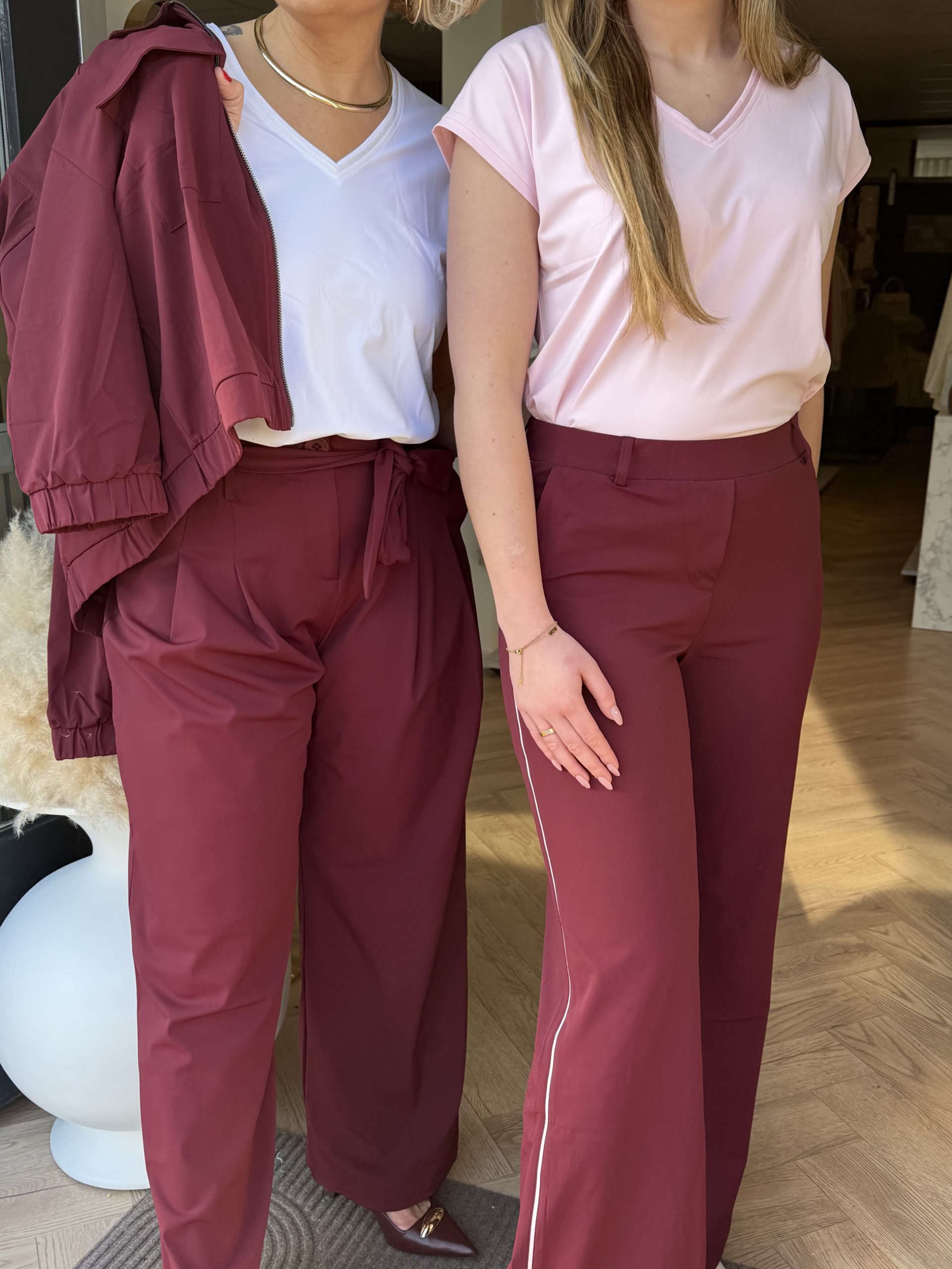 Lady Day - Eleyn Trousers - Burgundy & Lady Day - Steph Trousers - Burgundy