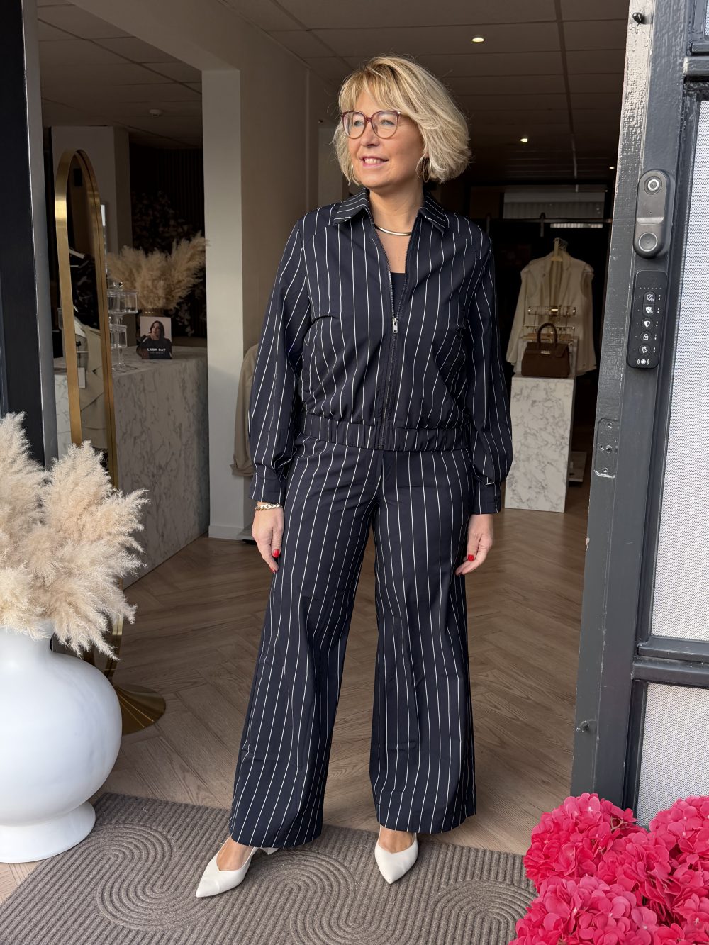 Lady Day - Cassy Jacket - Blue/Simple white