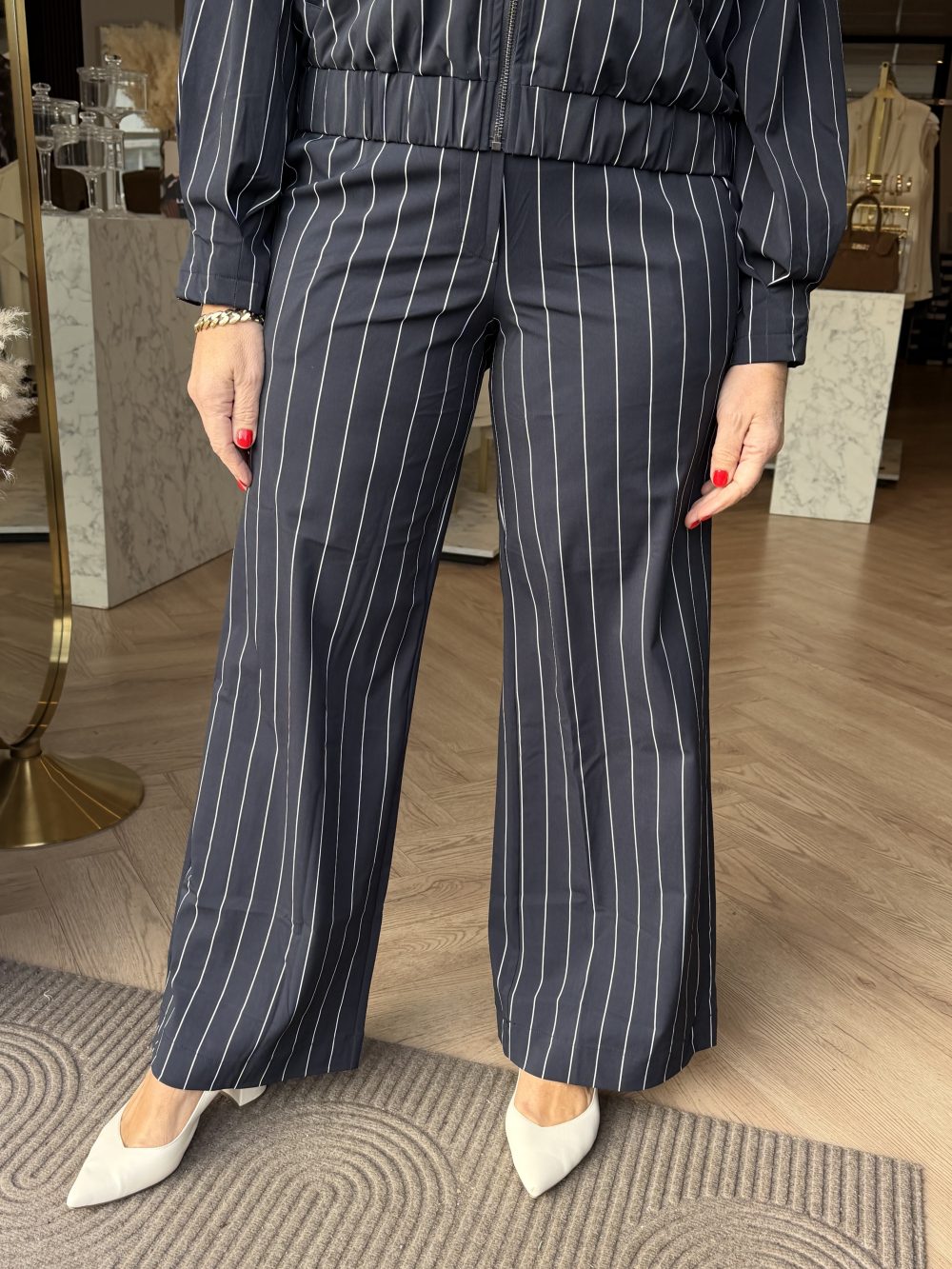 Lady Day - Mille Trousers - Blue/Simple white