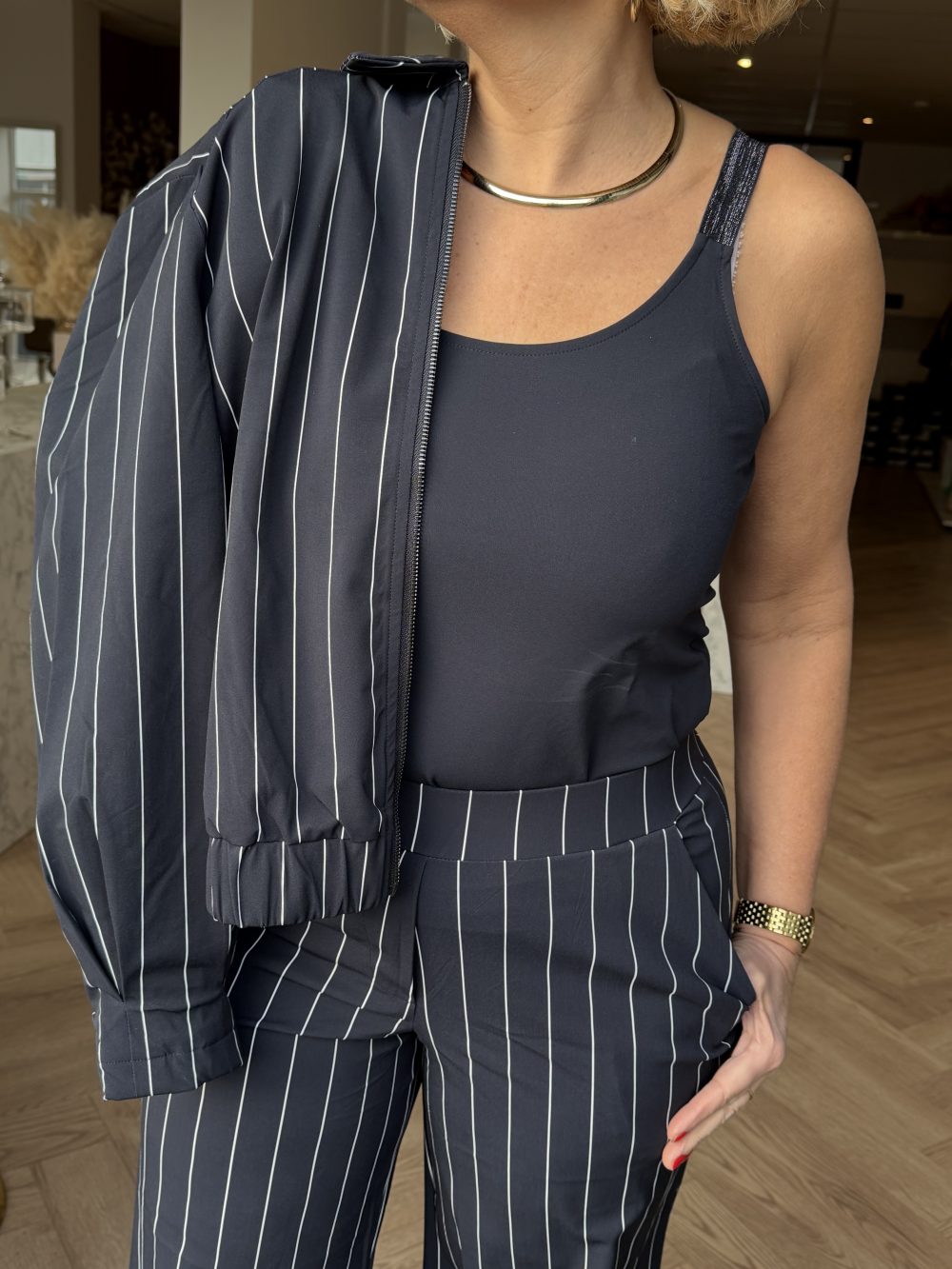 Lady Day - Cassy Jacket - Blue/Simple white