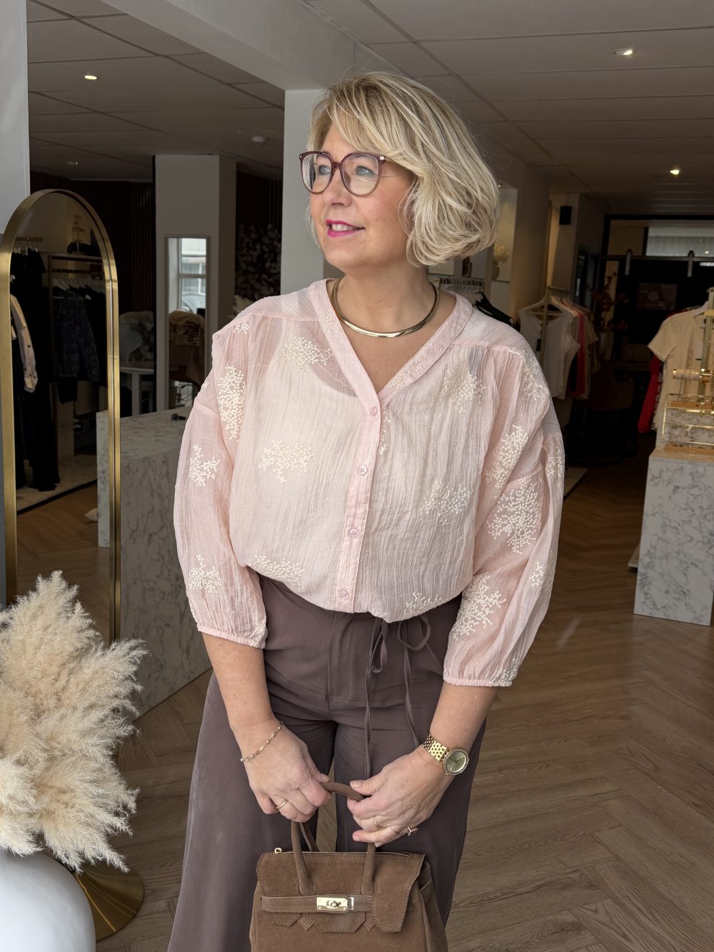 Kimara - Marion Blouse - Powder Pink