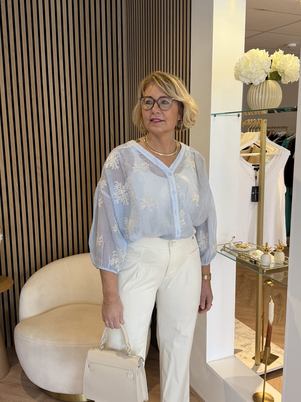 Kimara - Marion Blouse - Light Blue