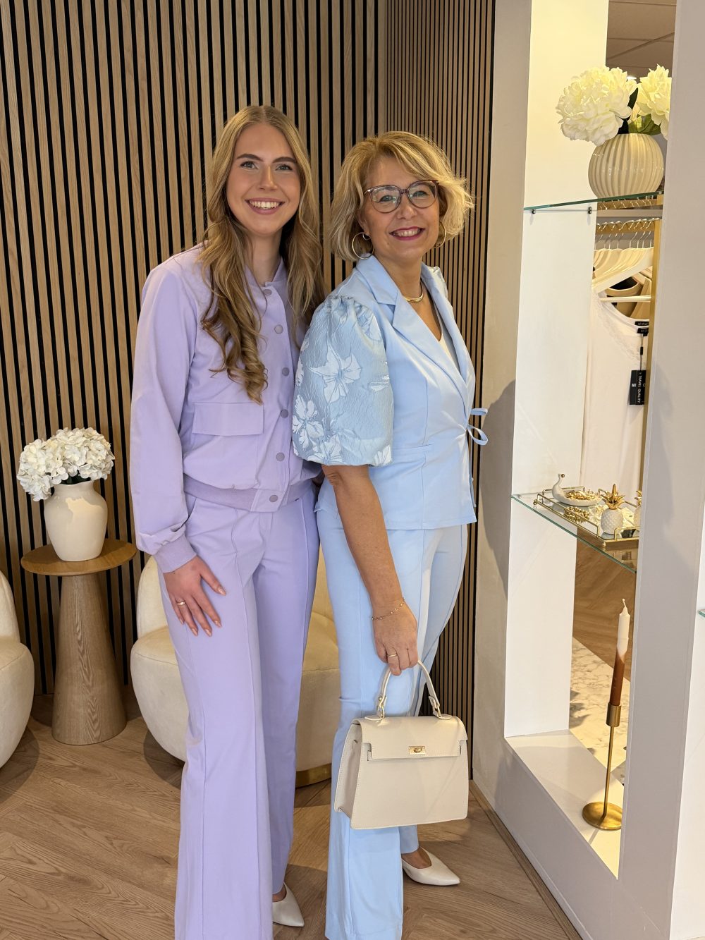 Triple Nine - Blazer short sleeves cross body with satin fabric - L.Blue