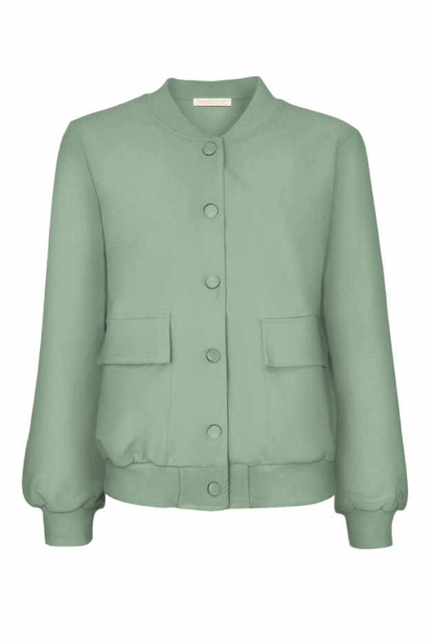 Triple Nine - Bomber Jacket with 2 Pockets - Sage Green
