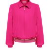 Triple Nine - Jacket Zip Gold Rib - Fuchsia