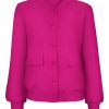 Triple Nine - Bomber Jacket with 2 Pockets - Fuchsia