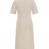 Triple Nine - Dress short sleeves with zip - Beige