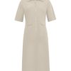 Triple Nine - Dress short sleeves with zip - Beige