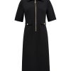 Triple Nine - Dress short sleeves with zip - Black