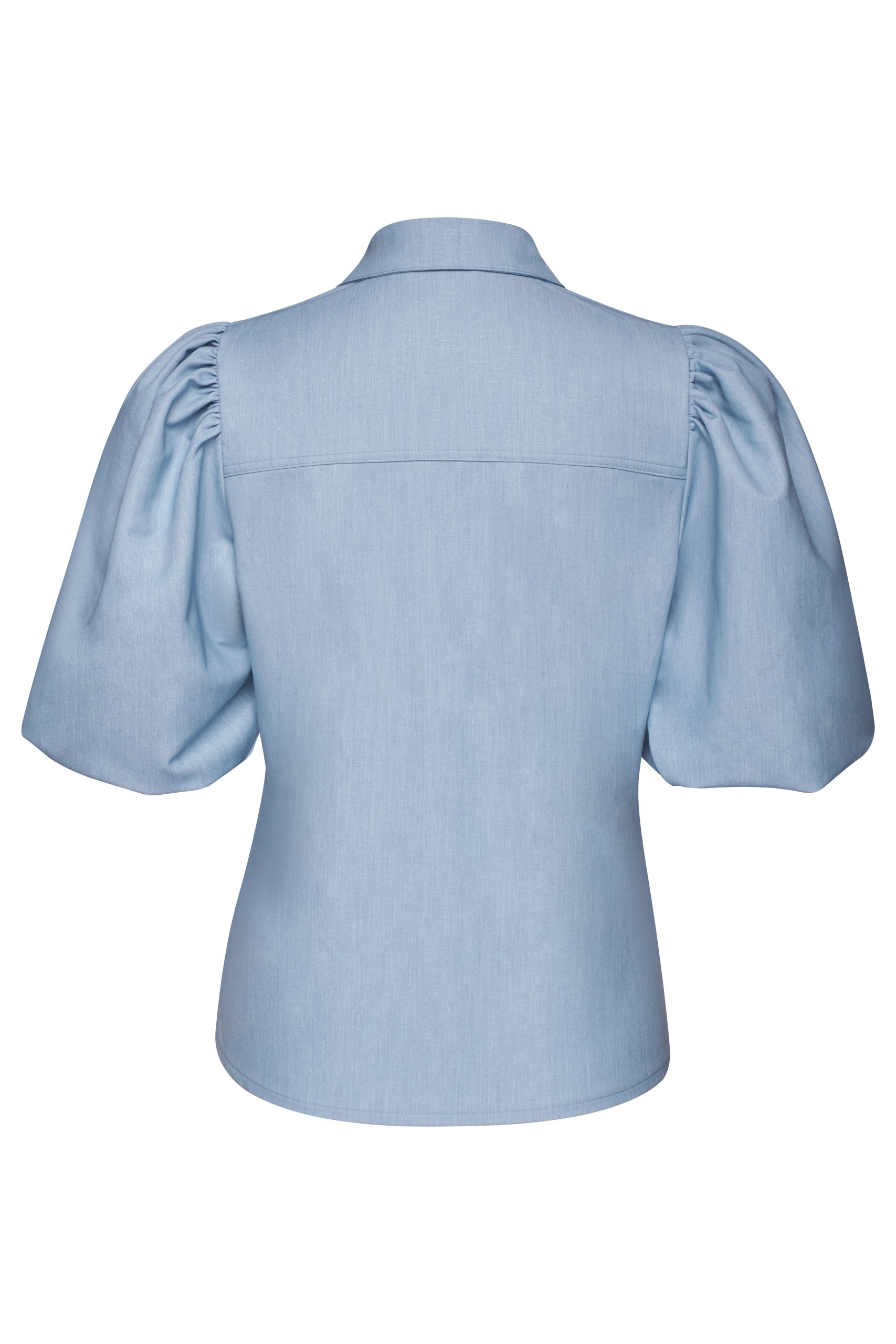 Kimara - Belle Blouse - Light Blue Denim