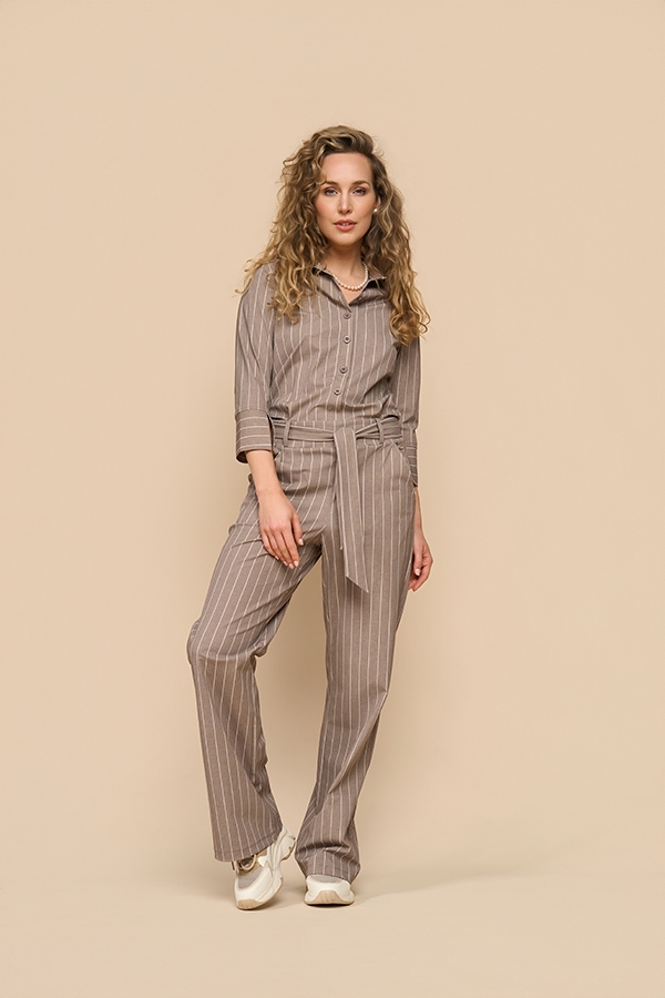 Mi Piace - Jumpsuit Heavy Classic Stripe Print - Falcon
