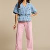 Red Button - Claudette Slanted Seams Twill L33 - Blossom-L33