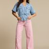 Red Button - Claudette Slanted Seams Twill L33 - Blossom-L33