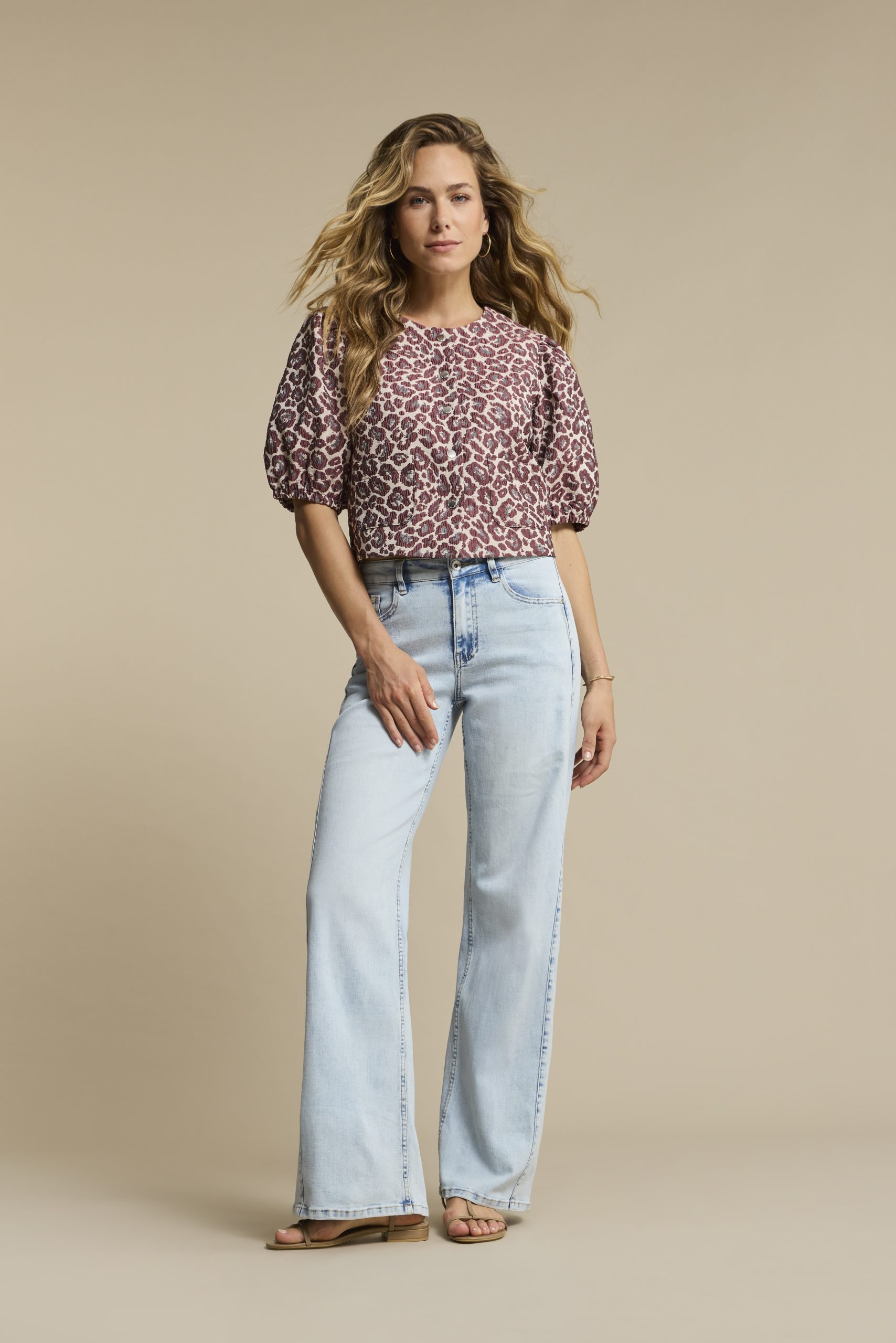 Red Button - Danelle Leopard Jacquard - Multi Rosewood