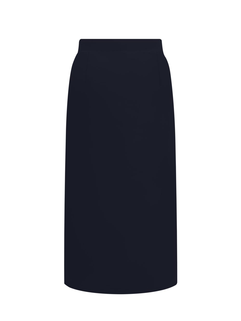 Triple Nine - Skirt with split and gold buckle - Navy