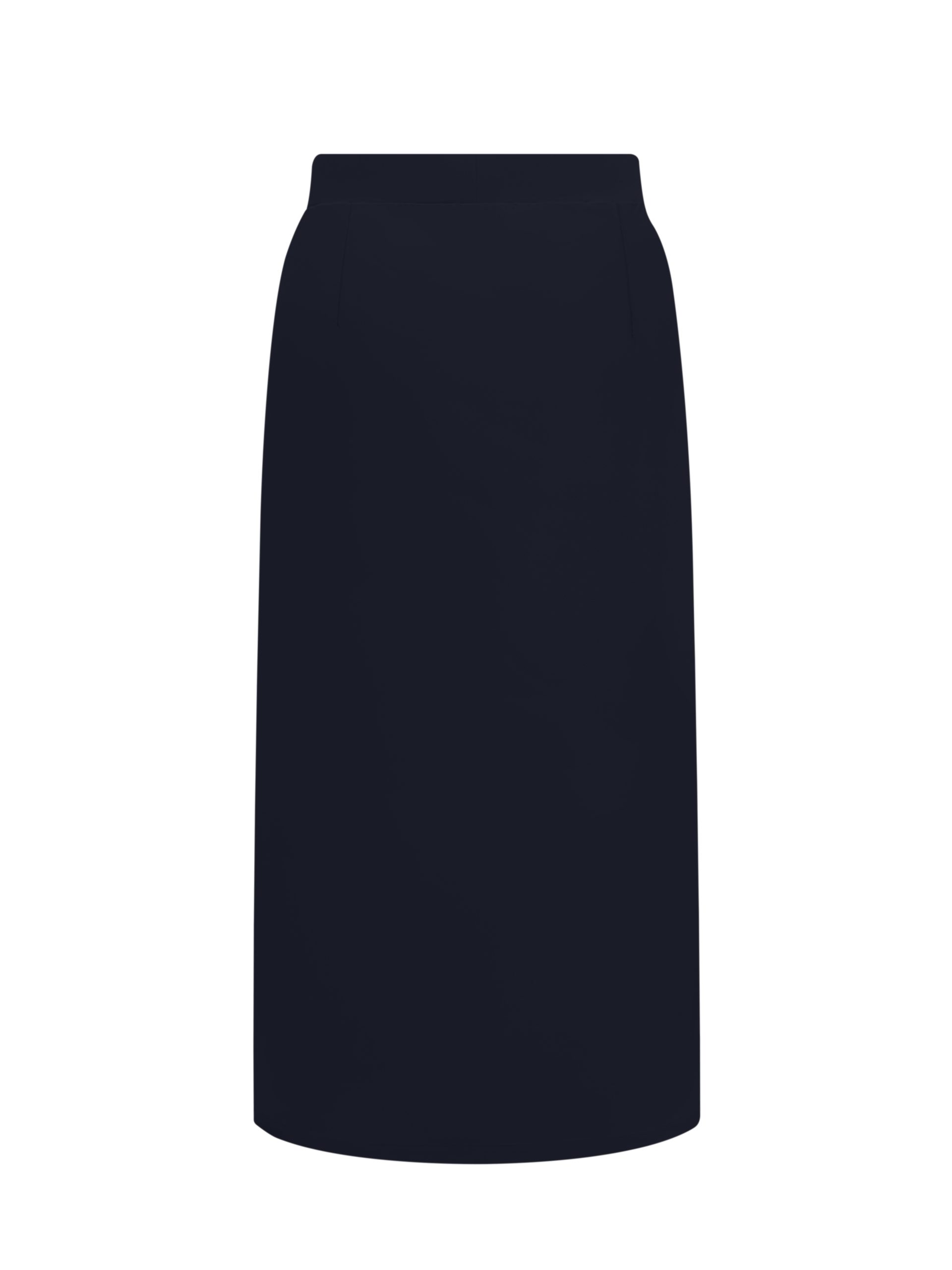 Triple Nine - Skirt with split and gold buckle - Navy