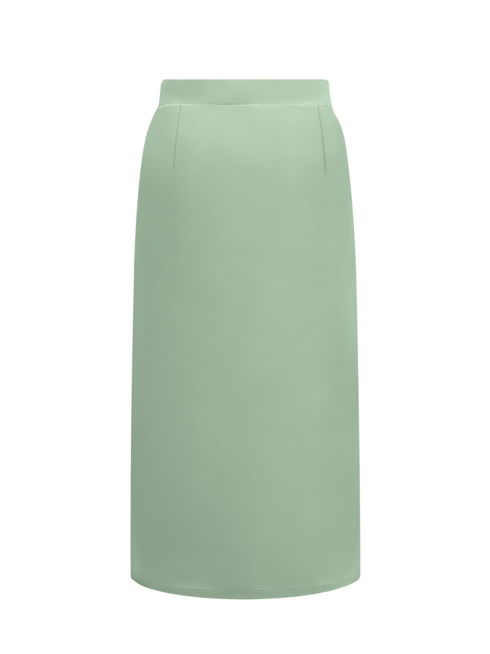 Triple Nine - Skirt with split and gold buckle - Sage green