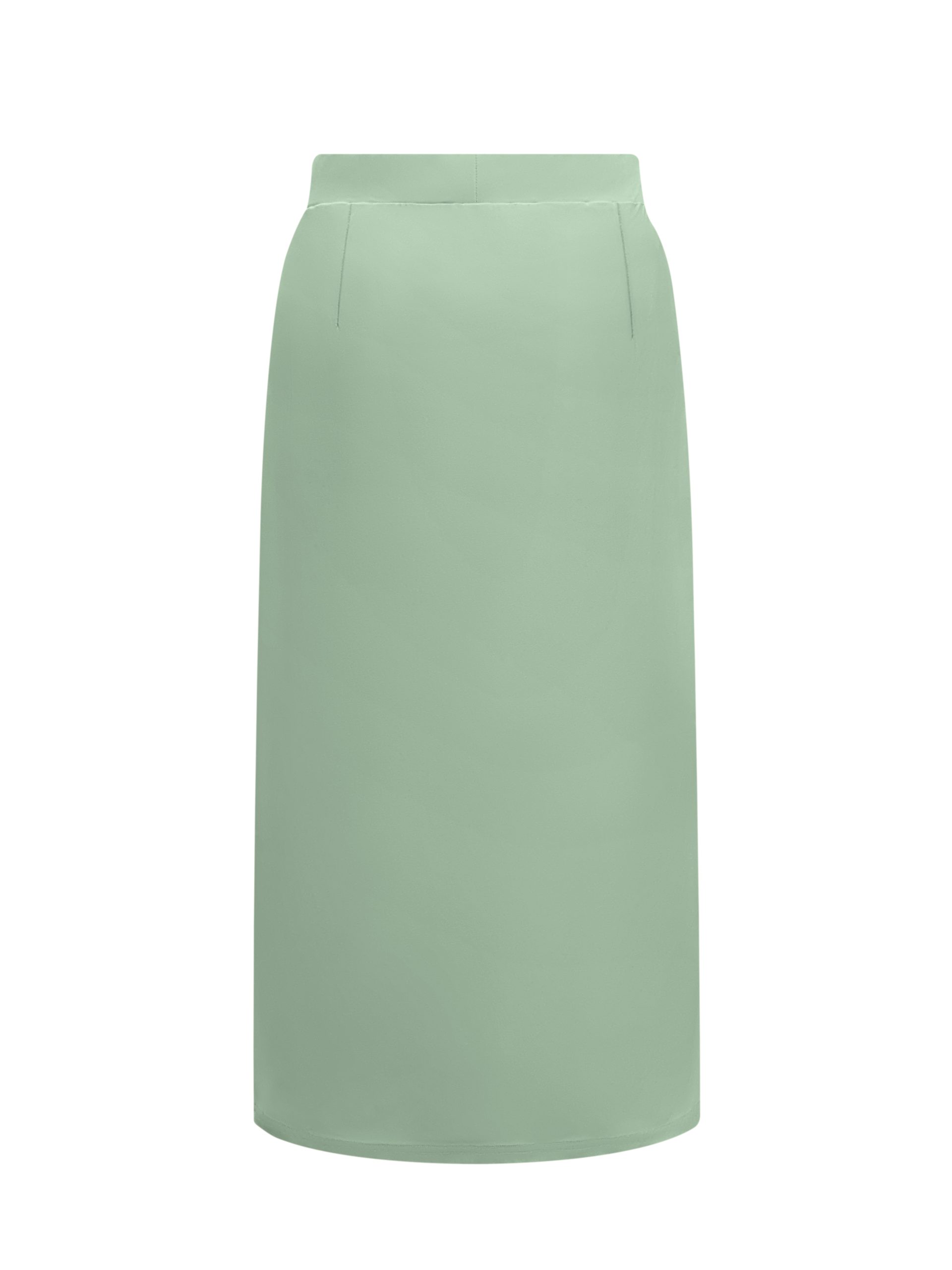 Triple Nine - Skirt with split and gold buckle - Sage green