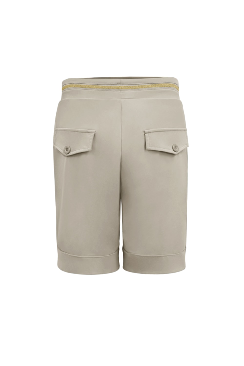 Triple Nine - Short pant with bies and gold bies elastiek - Beige
