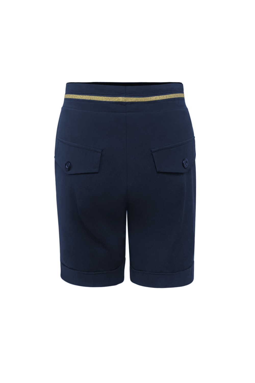 Triple Nine - Short pant with bies and gold bies elastiek - Navy