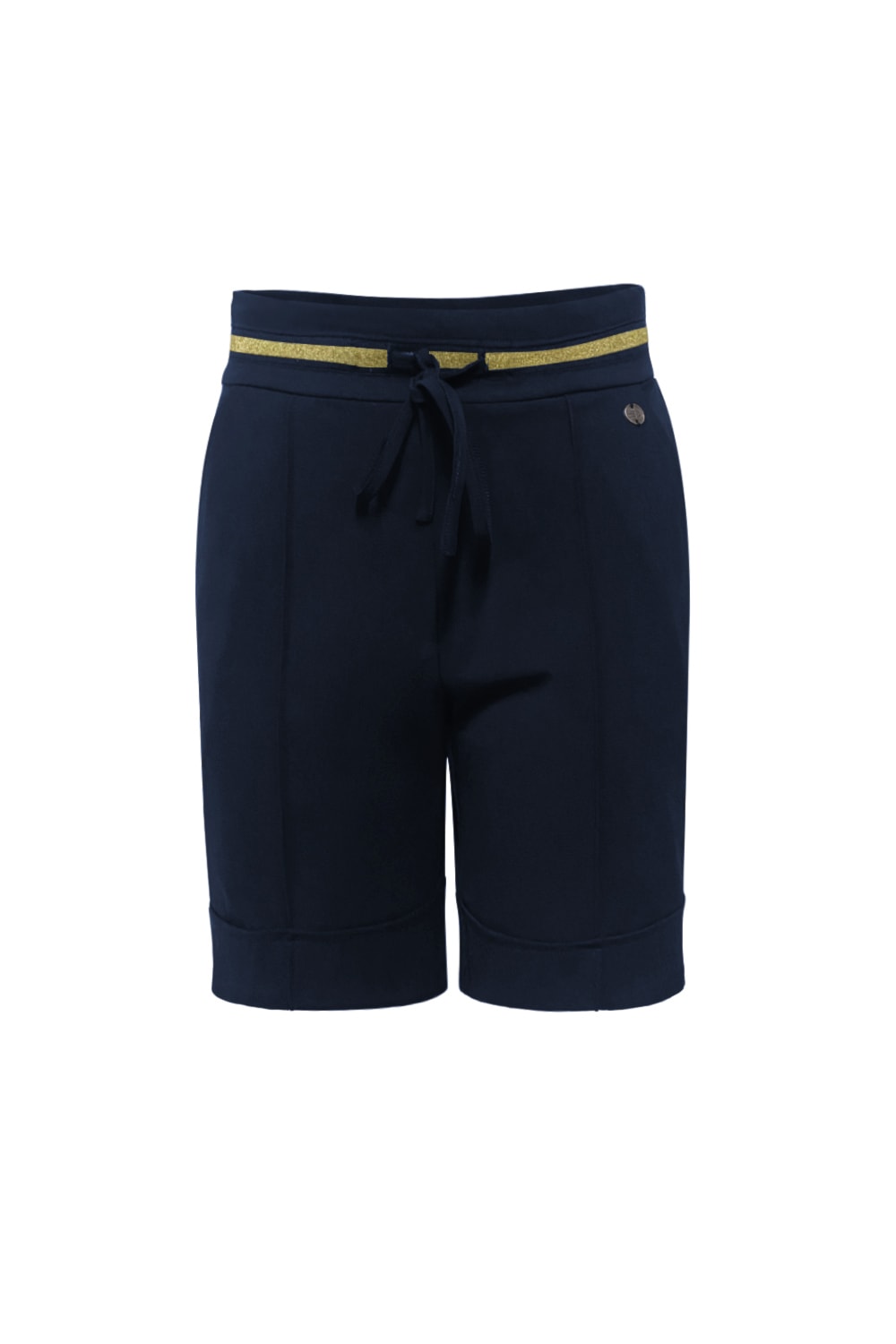 Triple Nine - Short pant with bies and gold bies elastiek - Navy