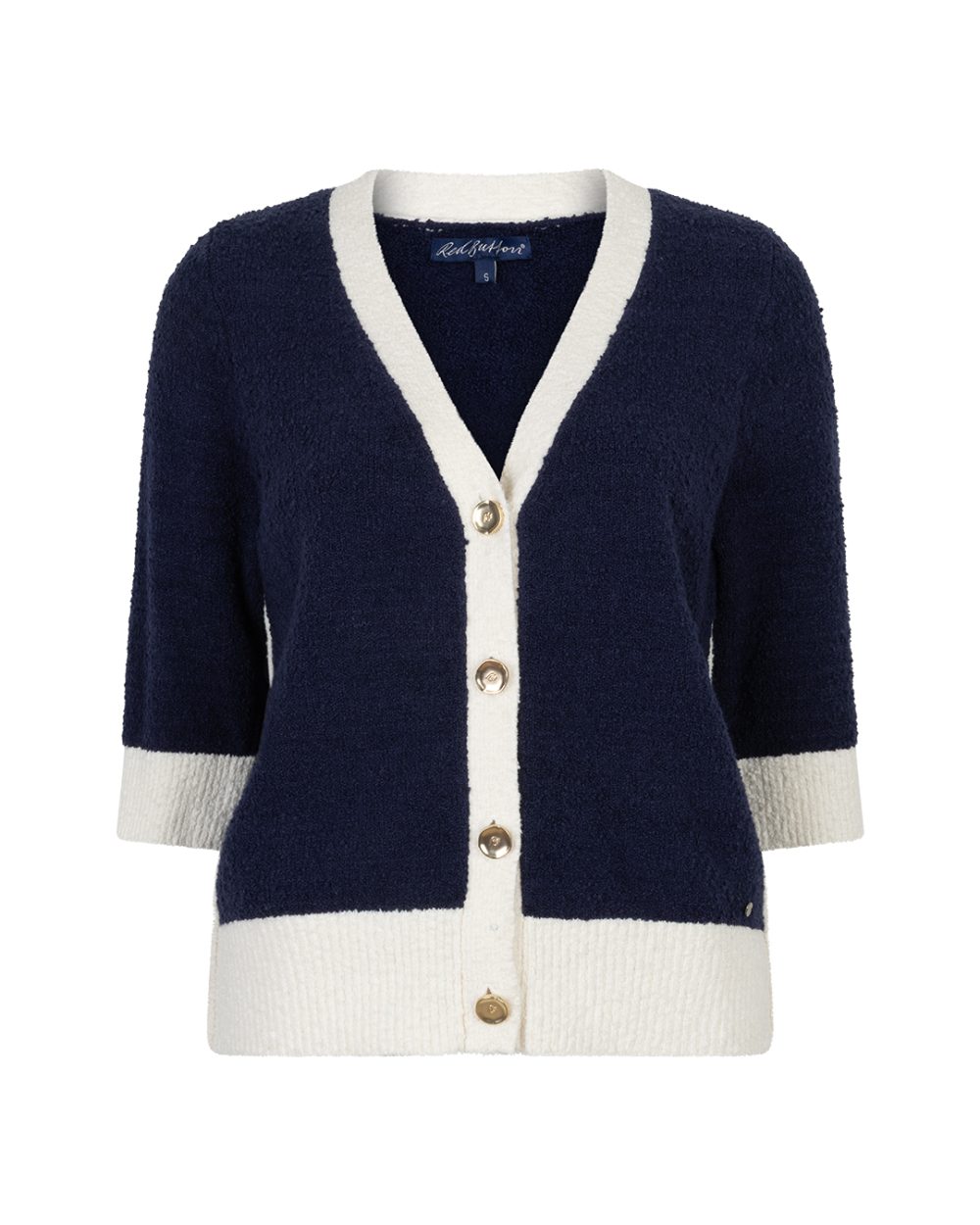 Red Button - Cardigan Popcorn - darkblue