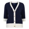 Red Button - Cardigan Popcorn - darkblue