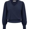 Triple Nine - Top V Neck Elastic - Navy | Morgen in huis!