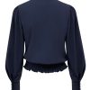 Triple Nine - Top V Neck Elastic - Navy | Morgen in huis!