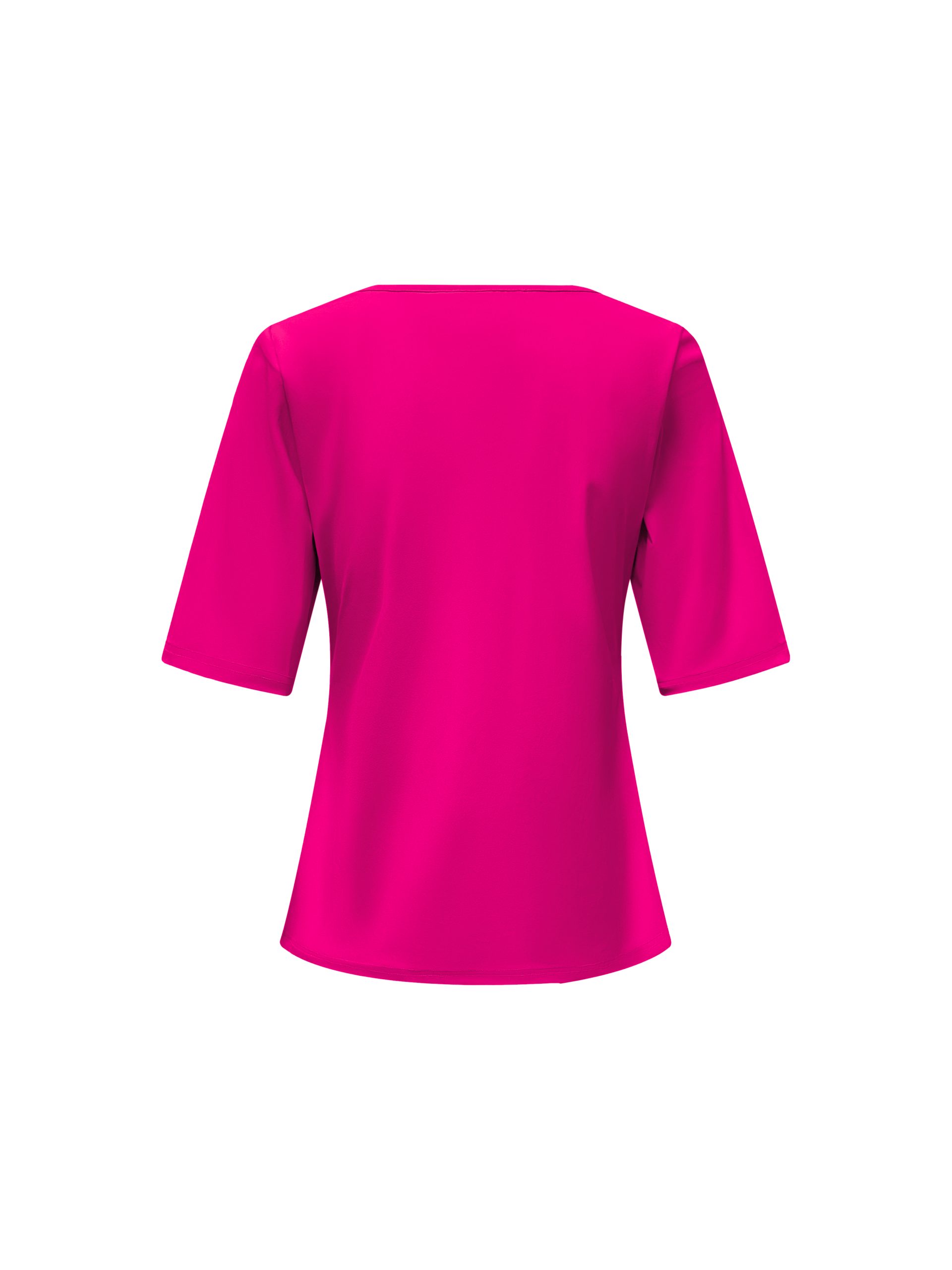 Triple Nine - Top short sleeves with new square neck and strik - Fuchsia