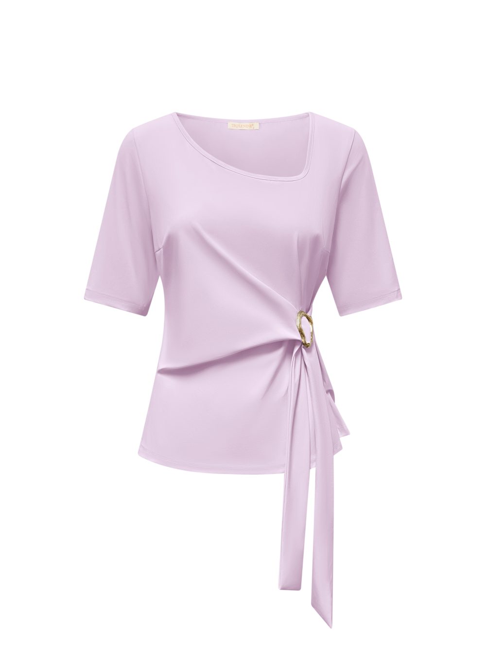 Triple Nine - Top short sleeves with new square neck and strik - Lila