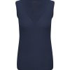 Triple Nine - Top cashmere cut sleeves with lace - Navy