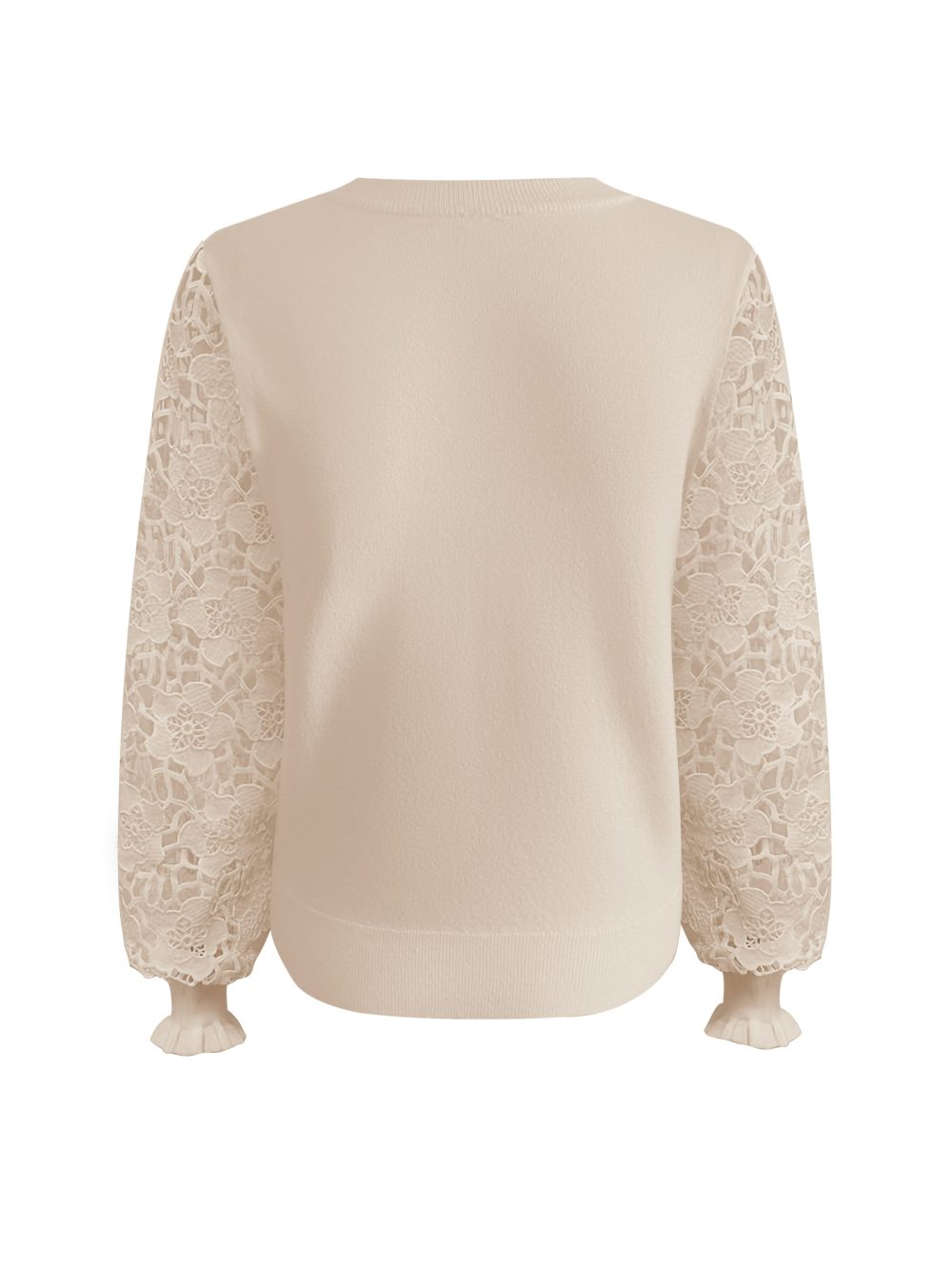 Triple Nine - Sweater With Lace Sleeves - Beige | Morgen in huis!