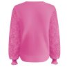Triple Nine - Sweater With Lace Sleeves - Fuchsia