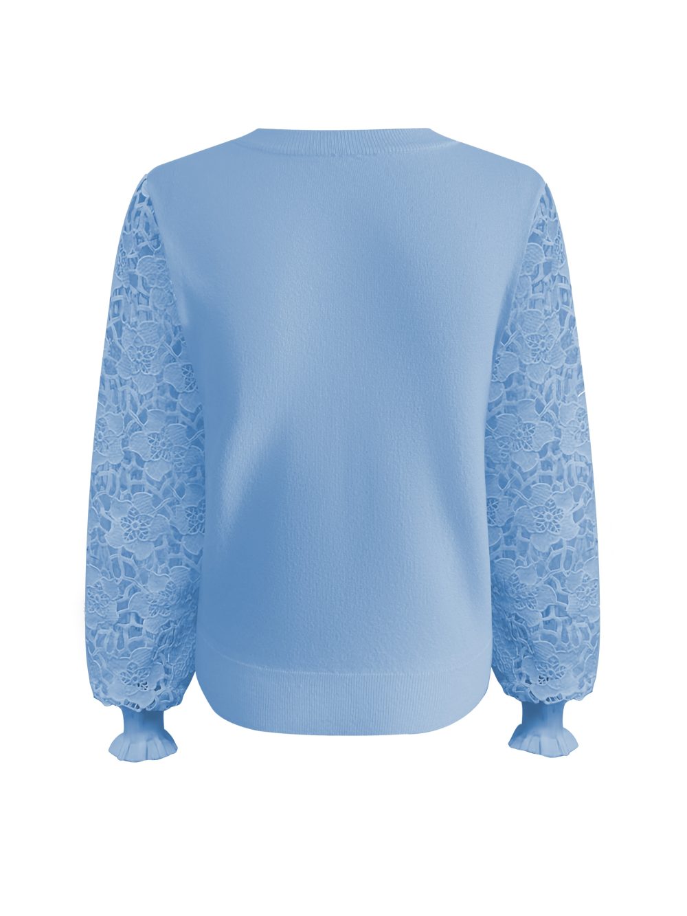 Triple Nine - Sweater With Lace Sleeves - L.Blue | Morgen in huis!